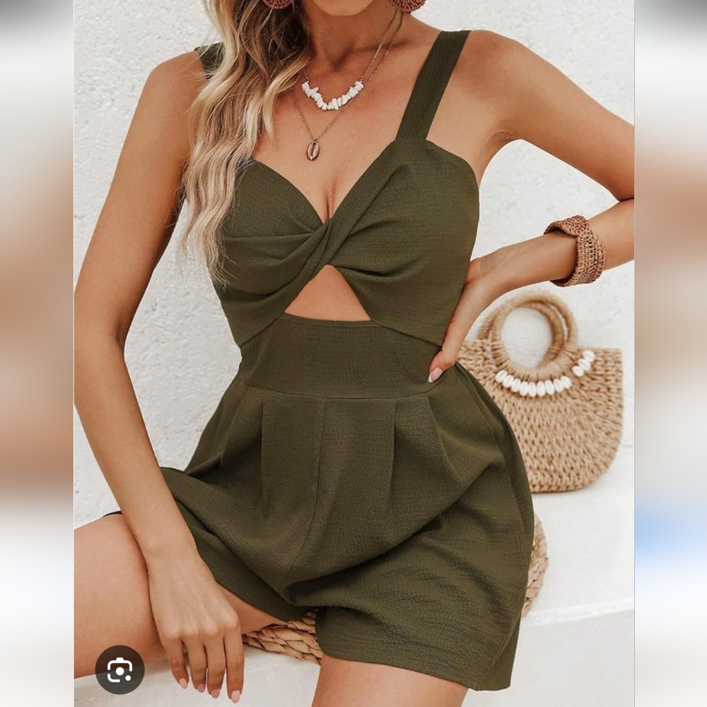 SHEIN Olive Green Jumpsuit